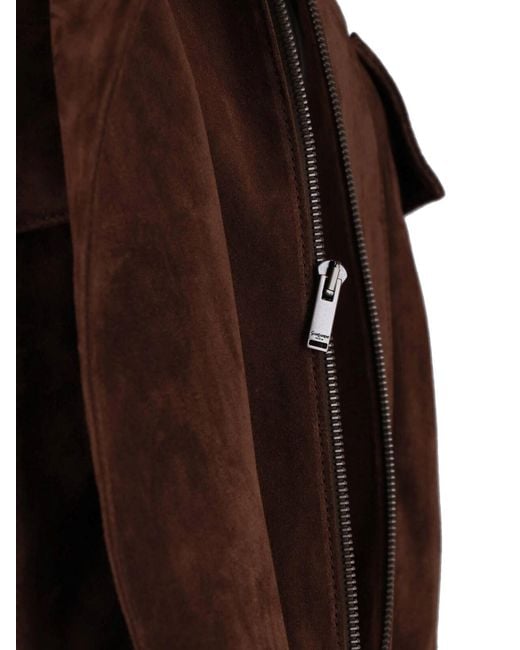Saint Laurent Brown Suede Jacket