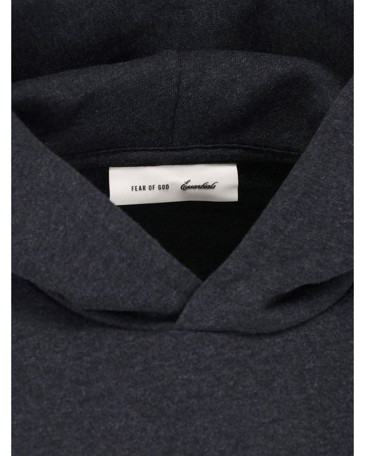 Fear Of God Black Hoodie Logo for men