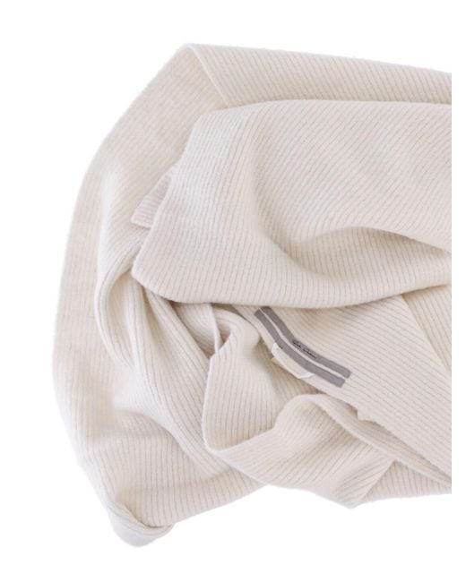 Rick Owens White Alpaca Blend Scarf for men
