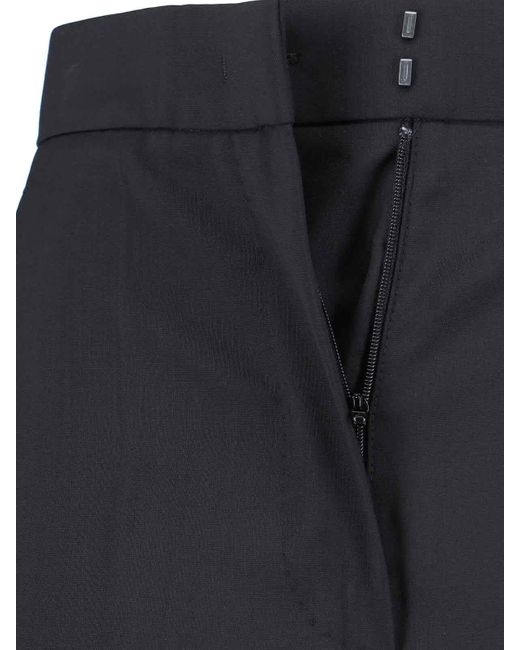Max Mara Blue Virgin Wool Pants Fernet