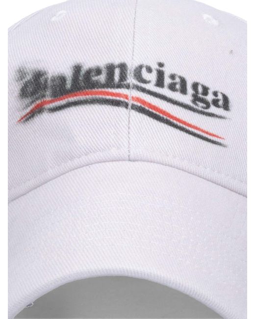 Balenciaga White Political Campaign Baseball Cap