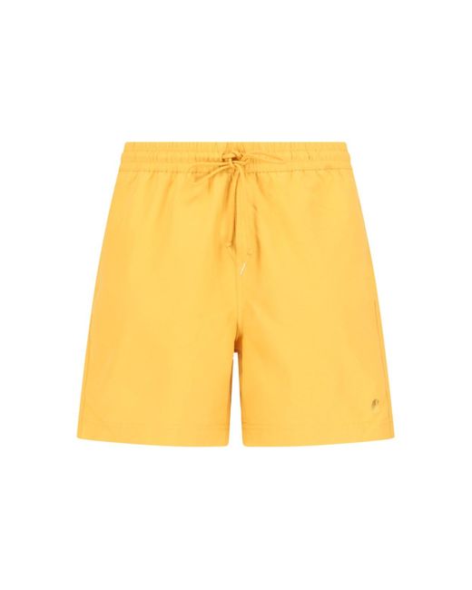 Carhartt Yellow 'chase Swim Trunk' Swim Shorts