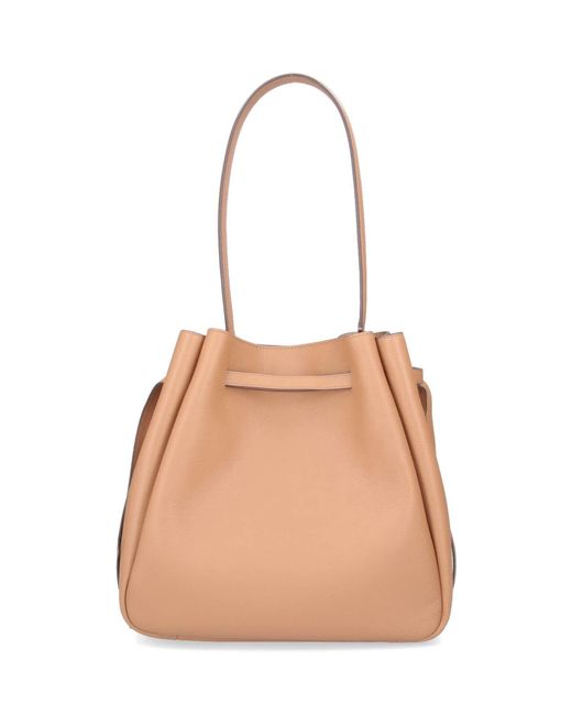 Tory Burch Natural Large Bucket Bag "Romy"