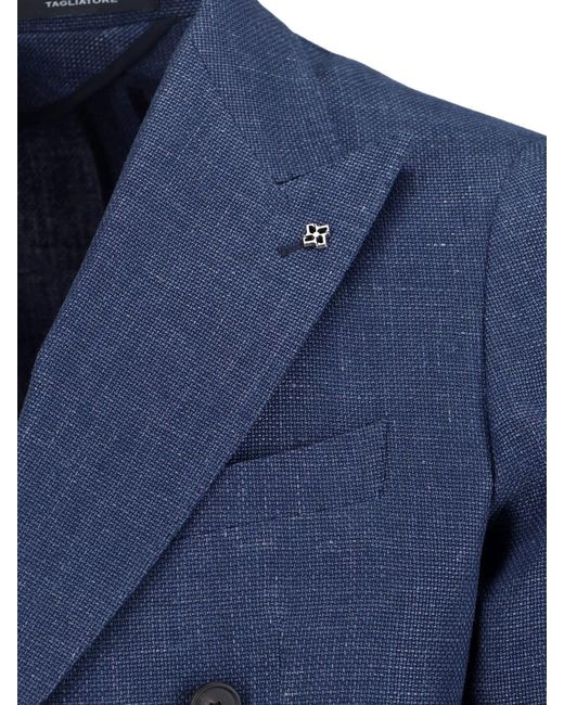 Tagliatore Blue Jackets Linen for men