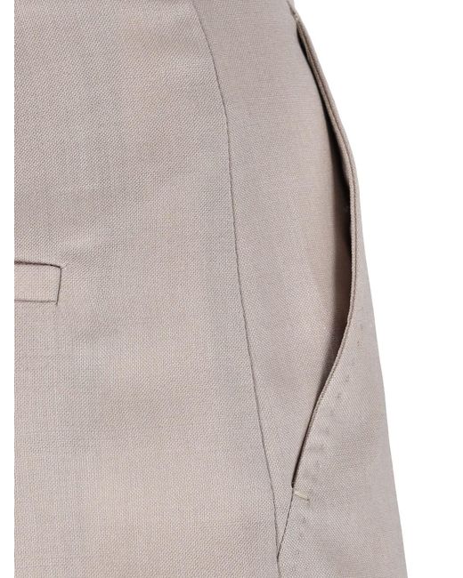 Max Mara Gray Virgin Wool Blend Shorts