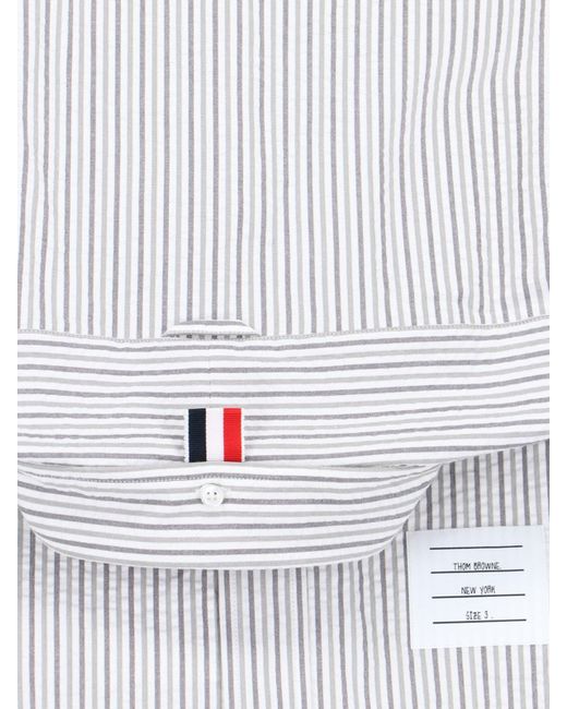 Thom Browne White Striped Shirt for men