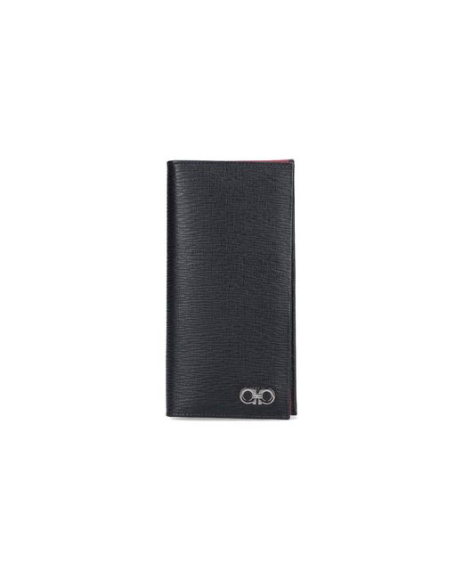 Ferragamo Black Gancini Organiser Wallet for men