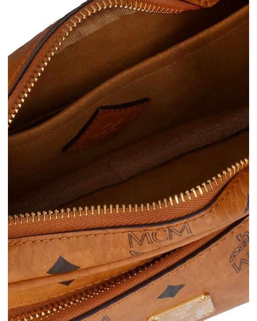 MCM Brown Mini Crossbody Bag With Cowhide Trim For for men