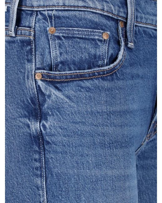 Mother Blue Flared Jeans "The Jinx Heel"