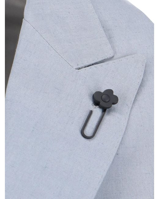 Lardini Blue Double-Breasted Blazer for men