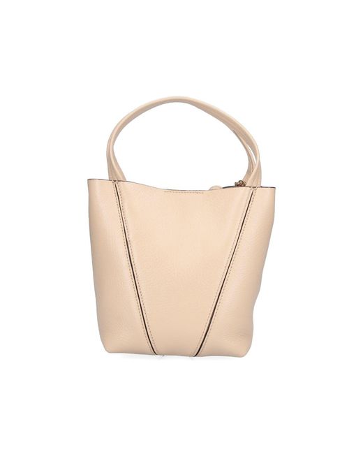 Chloé White Small Tote Bag Spin"