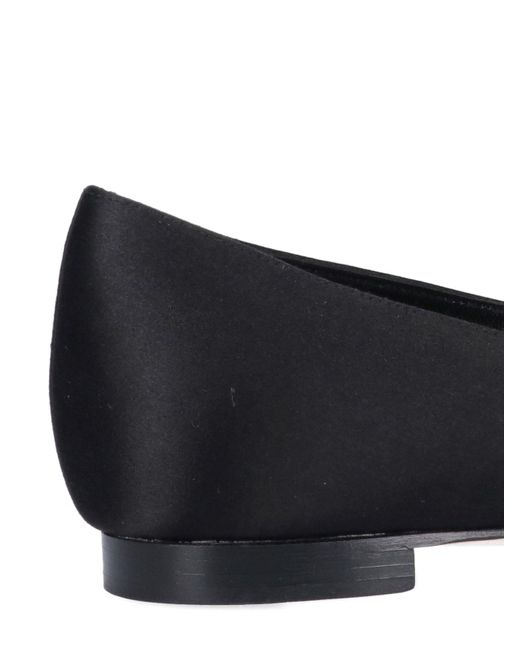 Manolo Blahnik Black Fugalo Ballet Flats