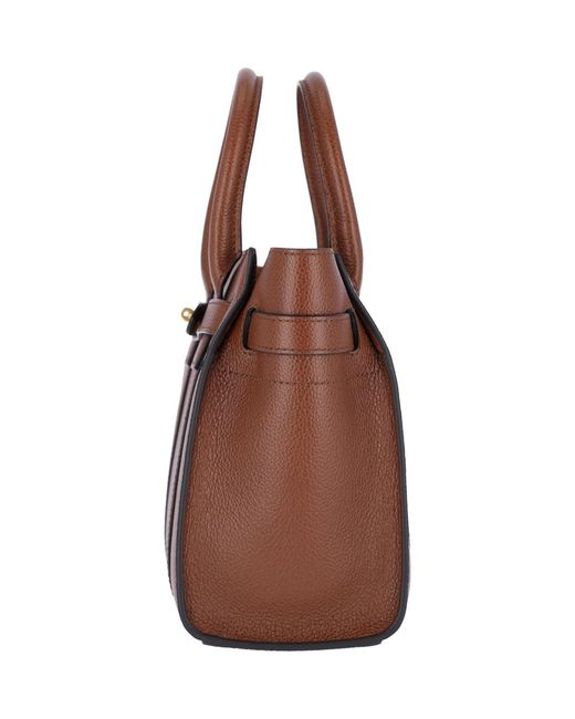 Mulberry Brown 'zipped Bayswater' Mini Bag