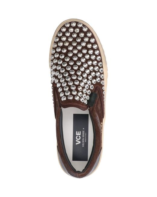 Golden Goose Deluxe Brand Brown Premium Leather Low-Top Sneakers for men