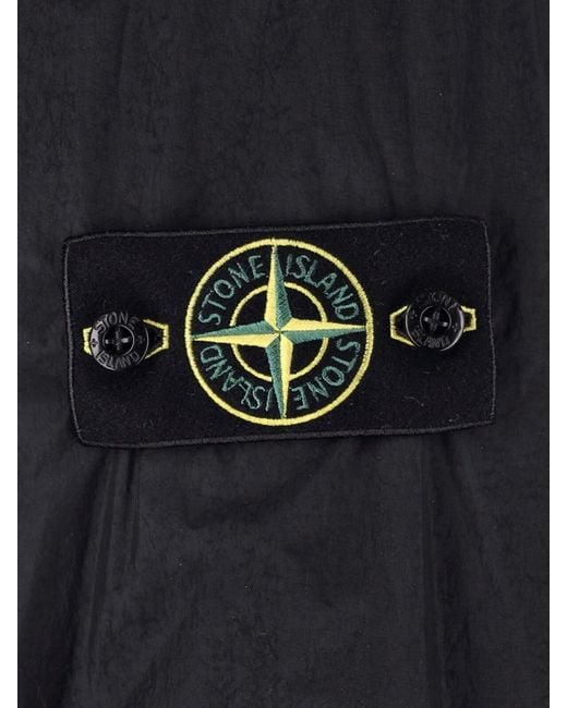 Stone Island Blue Jacket “Q100022 Crinkle Reps Ny” for men