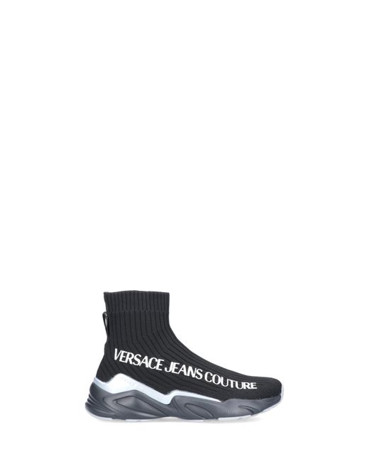 Versace Jeans Couture Denim Logo Socks Sneakers in Nero (Black) for Men -  Save 46% | Lyst
