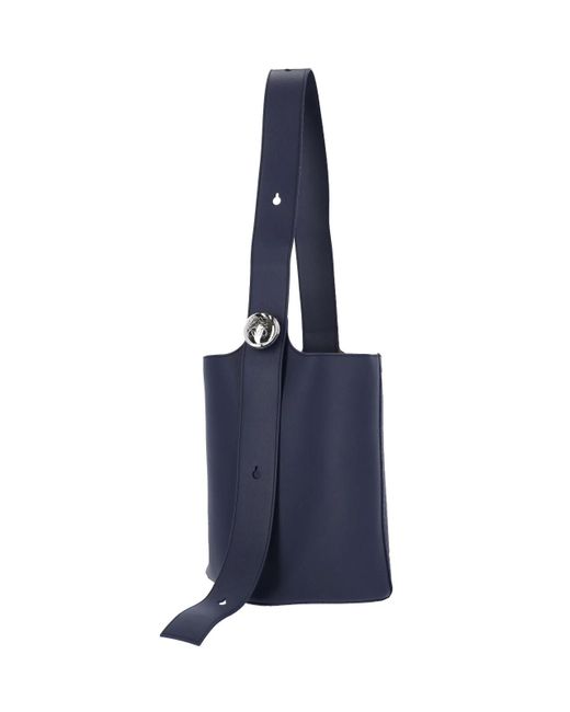 Borsa Secchiello Media "Pebble" di Loewe in Blue