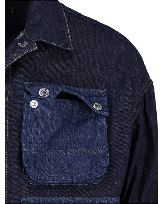 DSquared² Blue Jackets Cotton for men
