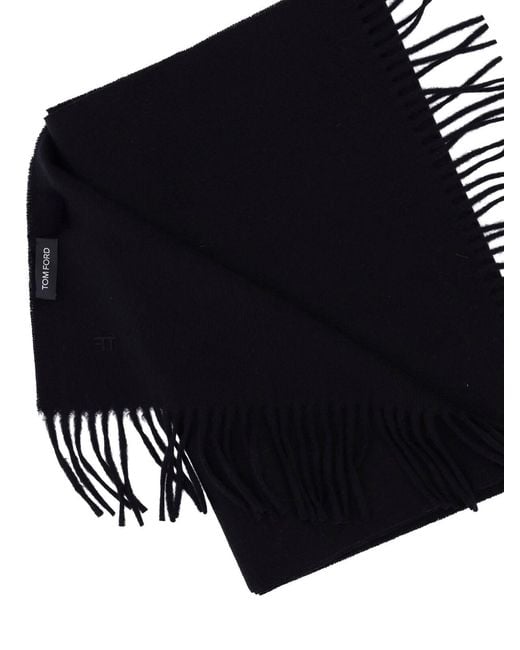 Tom Ford Black 100% Cashmere Scarf for men