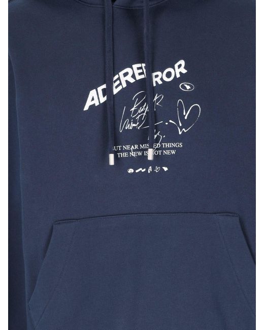 Adererror Blue Logo Hoodie