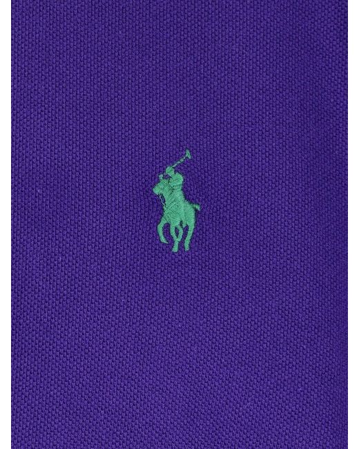 Polo Ralph Lauren Purple 100% Cotton Polo Shirt for men