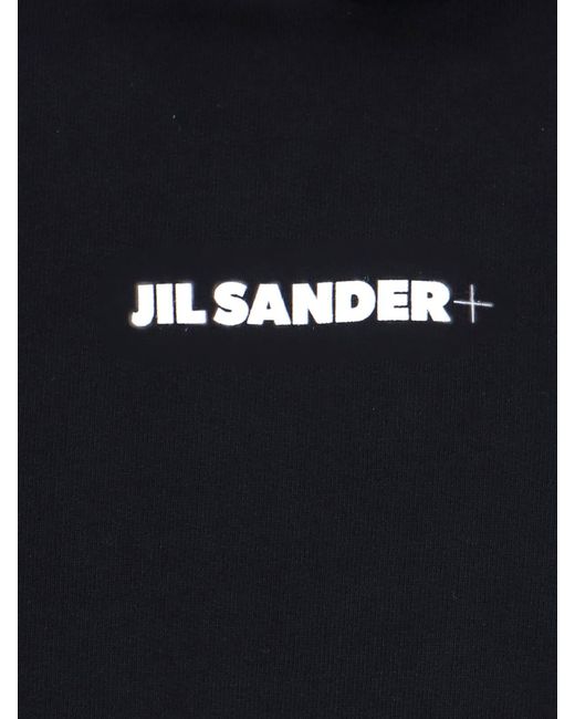Jil Sander Black Logo Hoodie Sweatshirt for men
