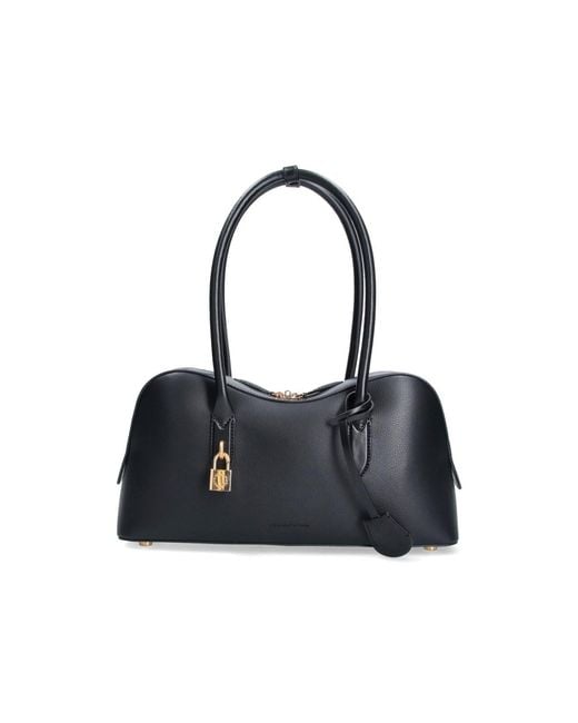Stella McCartney Black True Hemp & Lyocell Crossbody Bag With Polyamide Details