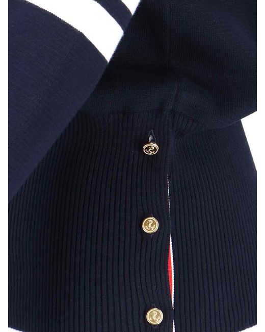 Thom Browne Blue 4-Bar Sweater