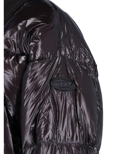 DIESEL Black Down Jacket “W-Warrior”