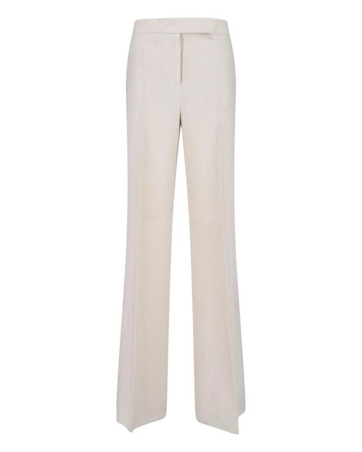 Max Mara White Linen Trousers