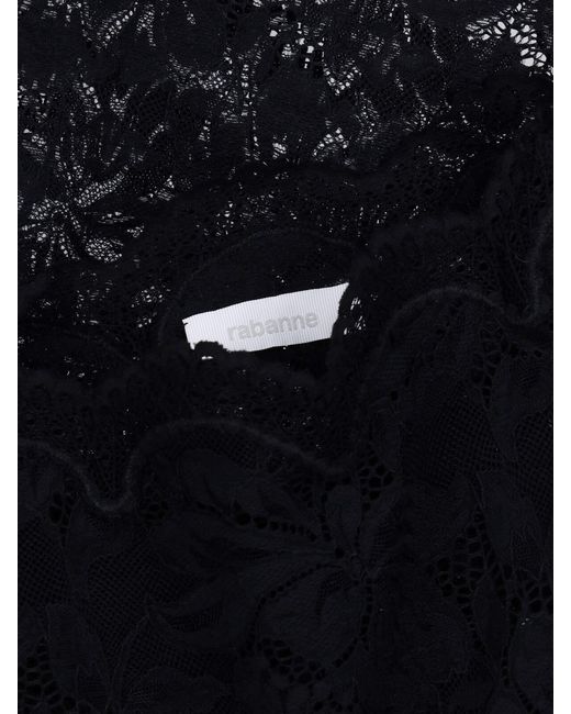 Rabanne Black Midi Lace Skirt