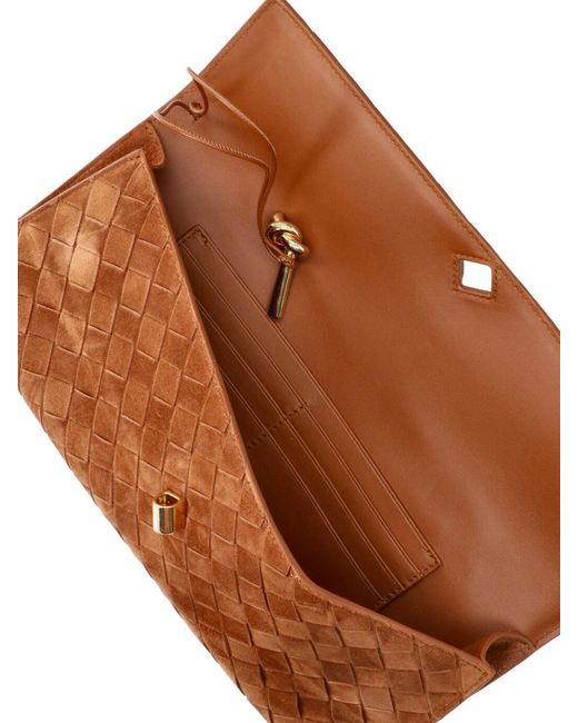 Bottega Veneta Brown Clutch "Andiamo"