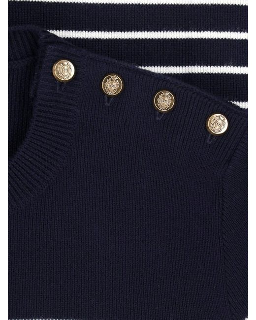 Dolce & Gabbana Blue Virgin Wool Knit Sweater for men
