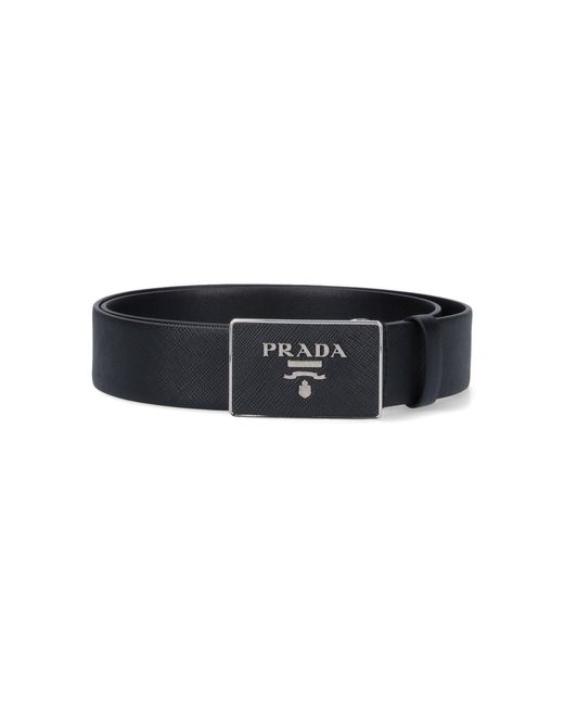 Prada Black Saffiano Belt for men