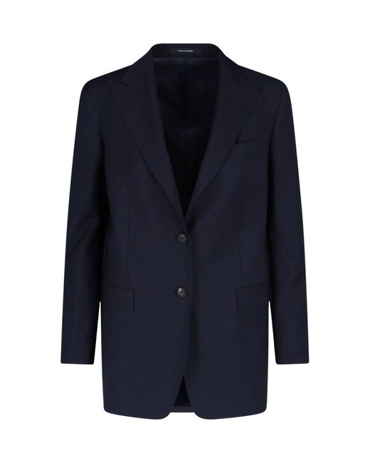 Tagliatore Blue Single-Breasted Blazer
