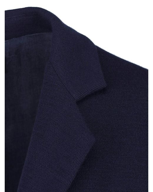 Giorgio Armani Blue Virgin Wool Blazer for men