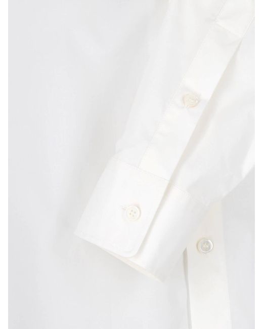 MM6 by Maison Margiela White Shirt Tulle Detail