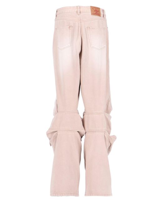 Jeans "Draped Cuff" di Y. Project in Pink