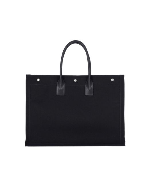 Saint Laurent Black ‘Rive Gauche’ Shopper Bag for men
