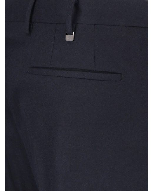 PT Torino Blue Virgin Wool And Cashmere Pants for men
