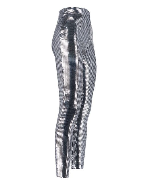 MM6 by Maison Margiela Blue Metallic Sequin Pants