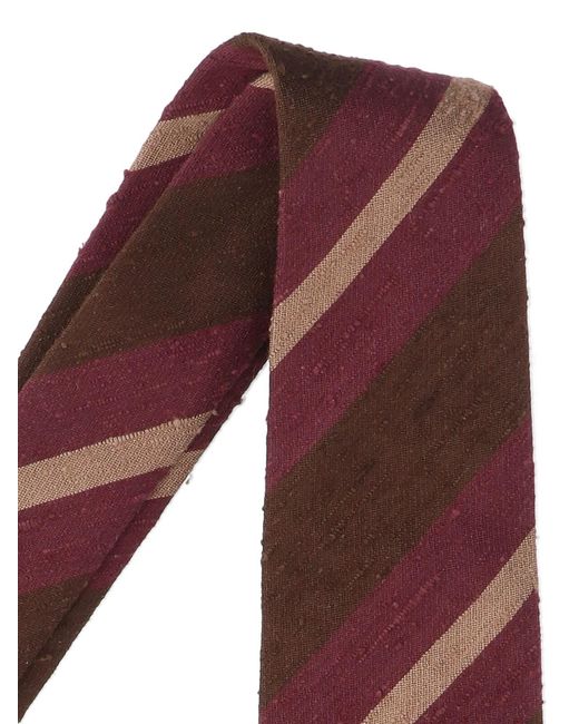 Cravatta A Righe di Finamore 1925 in Purple da Uomo