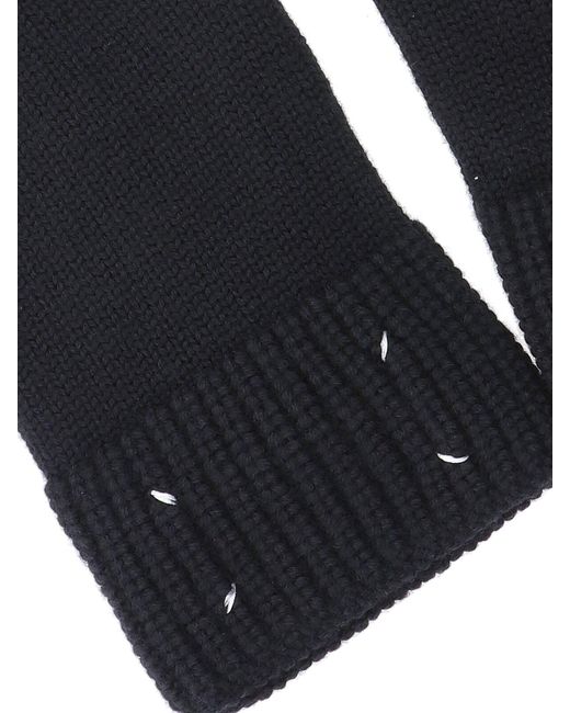 Maison Margiela Black Gloves Wool for men