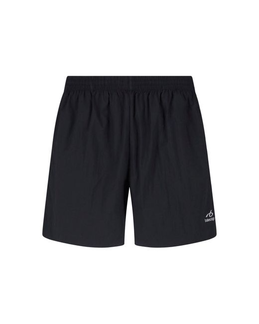 Balenciaga Blue Beach Shorts "Bodies" for men