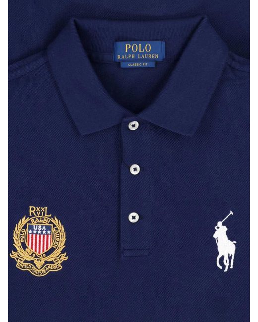 Polo Ralph Lauren Blue Polo "Usa" for men