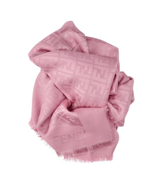 Fendi Pink Ff Shawl