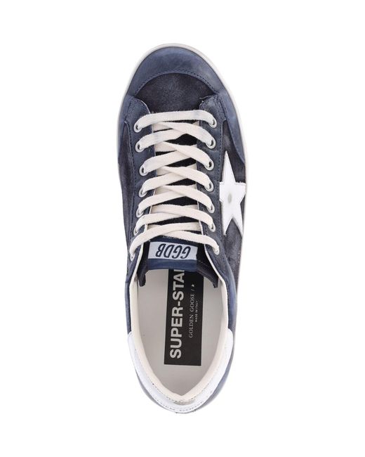 Golden Goose Deluxe Brand Blue Sneakers "Super Star" for men