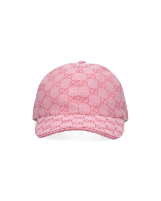 Gucci Baseball Logo Cap in Pink for Men Lyst