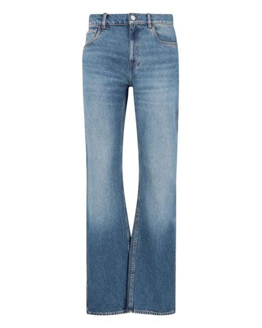 Coperni Blue High-Waisted Light Straight-Leg Jeans