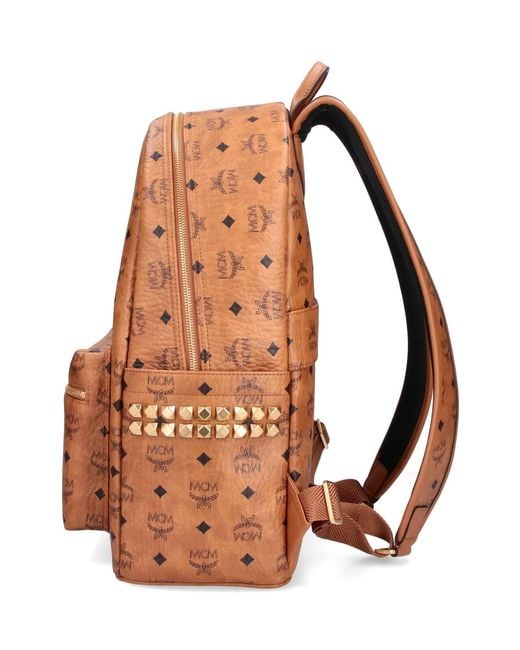 MCM Orange M-Style Crossbody Bag With Leather-Trim Detail for men